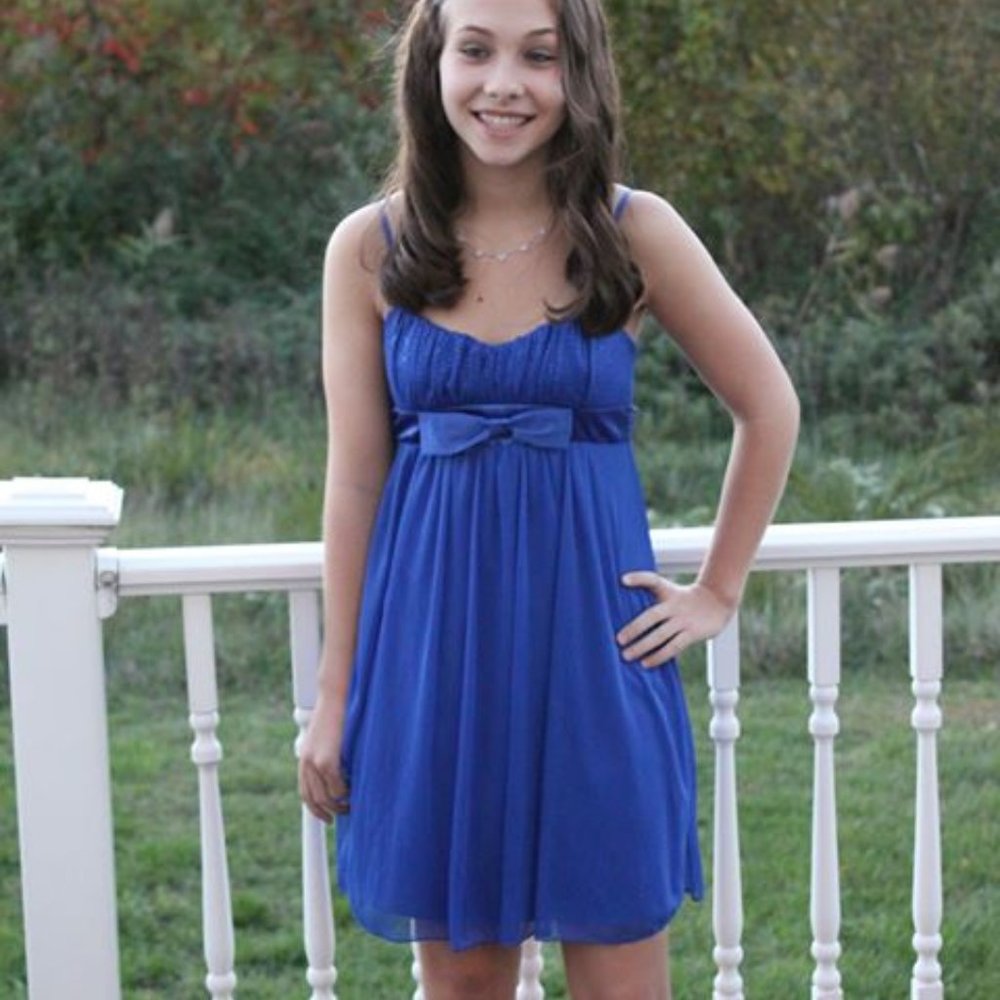 Flowy Blue Spaghetti Strap Dress